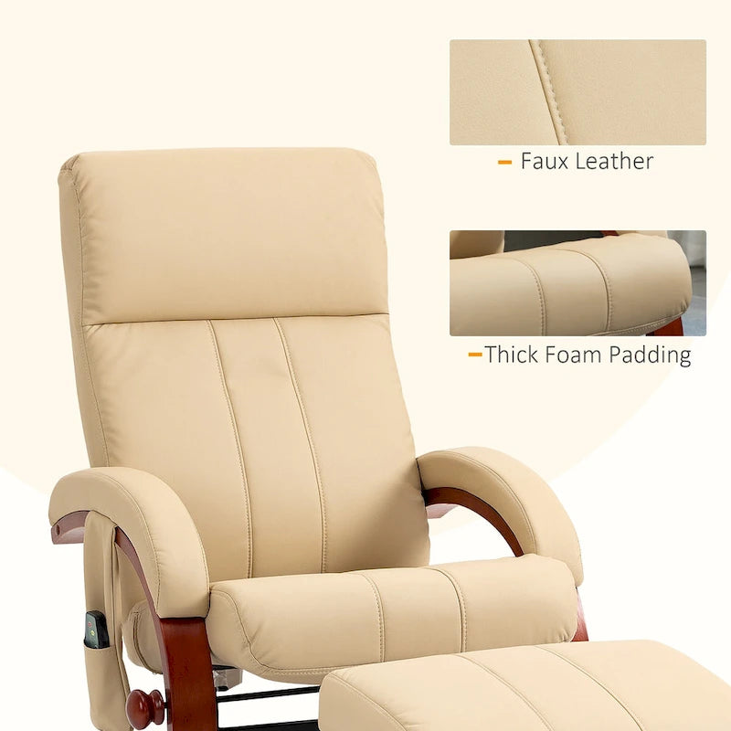 Fauteuil inclinable pivotant haut dossier 26 moderne avec télécommande
