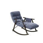Fauteuil à bascule pliant décontracté et rembourré, fauteuil à bascule de salon avec dossier haut et repose-pieds réglables