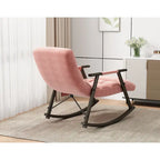 Fauteuil à bascule pliant décontracté et rembourré, fauteuil à bascule de salon avec dossier haut et repose-pieds réglables