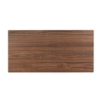 Table à manger, 180 cm, pieds inclinés de style rétro, bois d'hévéa massif marron
