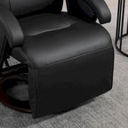 Fauteuil inclinable pivotant en cuir PU avec repose-pieds et dossier réglable