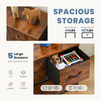 Tour de rangement haute avec 5 tiroirs en tissu