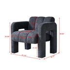 Fauteuil d'appoint rembourré de 79 cm de large en bouclé, fauteuil d'appoint moderne, chaise d'appoint, fauteuil large confortable pour chambre, salon