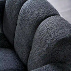 Fauteuil d'appoint rembourré de 79 cm de large en bouclé, fauteuil d'appoint moderne, chaise d'appoint, fauteuil large confortable pour chambre, salon