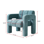Fauteuil d'appoint rembourré de 79 cm de large en bouclé, fauteuil d'appoint moderne, chaise d'appoint, fauteuil large confortable pour chambre, salon