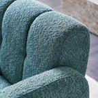Fauteuil d'appoint rembourré de 79 cm de large en bouclé, fauteuil d'appoint moderne, chaise d'appoint, fauteuil large confortable pour chambre, salon