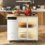 Îlot de cuisine avec abattant (tabouret non inclus)