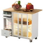 Îlot de cuisine avec abattant (tabouret non inclus)