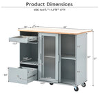 Îlot de cuisine avec abattant (tabouret non inclus)