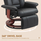 Fauteuil inclinable pivotant à dossier haut 30,7 avec repose-pieds