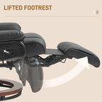 Fauteuil inclinable pivotant à dossier haut 30,7 avec repose-pieds