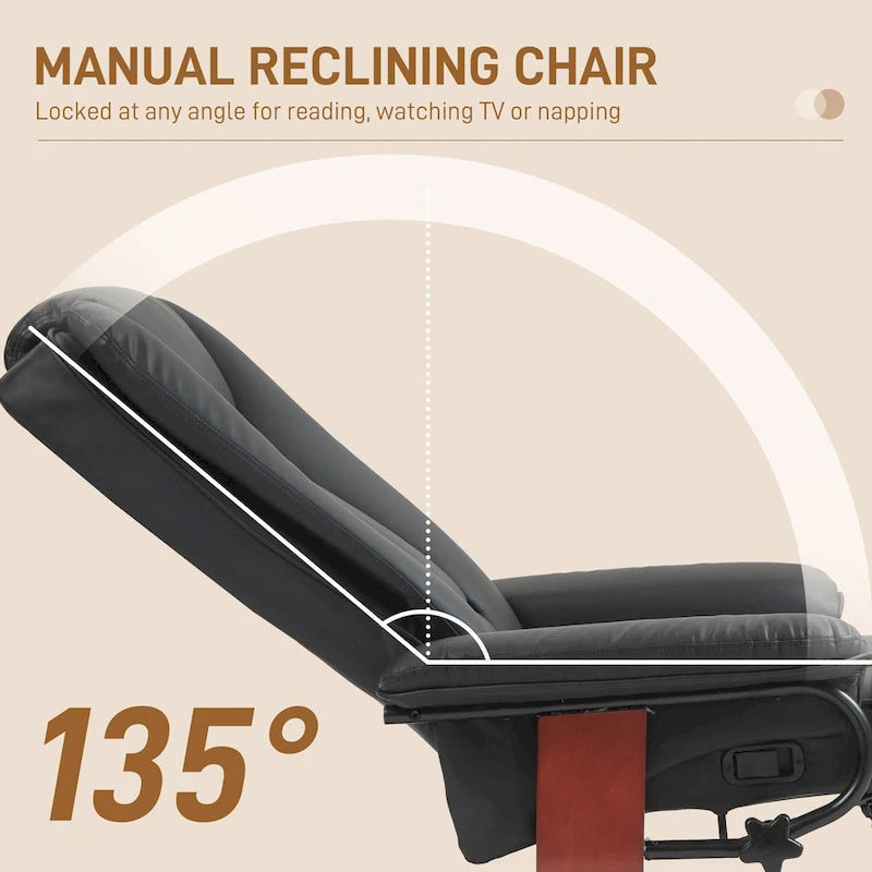 Fauteuil inclinable pivotant à dossier haut 30,7 avec repose-pieds