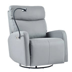 Fauteuil Inclinable Pivotant Électrique en PU avec Rotation à 270°, Inclinaison Électrique de 95-160° et Deux Ports USB - Capacité de 150 kg