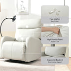 Fauteuil Inclinable Pivotant Électrique en PU avec Rotation à 270°, Inclinaison Électrique de 95-160° et Deux Ports USB - Capacité de 150 kg