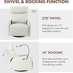 Fauteuil Inclinable Pivotant Électrique en PU avec Rotation à 270°, Inclinaison Électrique de 95-160° et Deux Ports USB - Capacité de 150 kg
