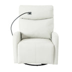 Fauteuil Inclinable Pivotant Électrique en PU avec Rotation à 270°, Inclinaison Électrique de 95-160° et Deux Ports USB - Capacité de 150 kg