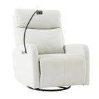 Fauteuil Inclinable Pivotant Électrique en PU avec Rotation à 270°, Inclinaison Électrique de 95-160° et Deux Ports USB - Capacité de 150 kg