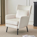 Fauteuil d'appoint en velours à oreilles de 32 pouces