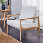 Fauteuil rembourré blanc 28,74 avec structure en métal