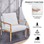 Fauteuil rembourré blanc 28,74 avec structure en métal