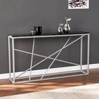 Console étroite effet marbre