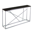 Console étroite effet marbre