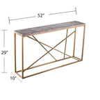 Console étroite effet marbre