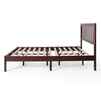 Lit plateforme queen en acacia, style ferme moderne