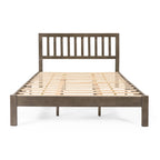 Lit plateforme queen en acacia, style ferme moderne
