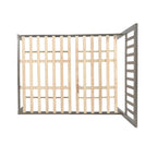 Lit plateforme queen en acacia, style ferme moderne