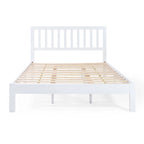 Lit plateforme queen en acacia, style ferme moderne