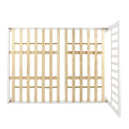 Lit plateforme queen en acacia, style ferme moderne
