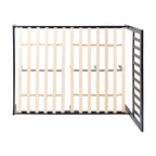 Lit plateforme queen en acacia, style ferme moderne