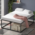 Priage by  Black Metal Platforma Bed Frame