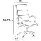Chaise de bureau de direction à dossier haut