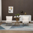 Chaises d'appoint capitonnées en velours (lot de 2)