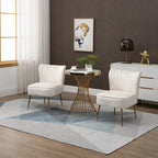 Chaises d'appoint capitonnées en velours (lot de 2)