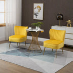 Chaises d'appoint capitonnées en velours (lot de 2)