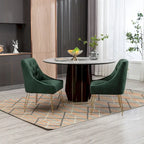 Chaises d'appoint capitonnées en velours (lot de 2)