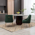 Chaises d'appoint capitonnées en velours (lot de 2)