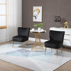 Chaises d'appoint capitonnées en velours (lot de 2)