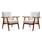 Fauteuil d'appoint en similicuir ambré (Lot de 2)
