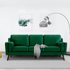 Canapé 3 places en velours avec coussin rembourré de 15 cm pour salon/appartement/bureau