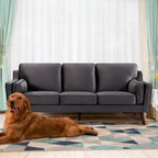 Canapé 3 places en velours avec coussin rembourré de 15 cm pour salon/appartement/bureau