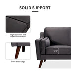Canapé 3 places en velours avec coussin rembourré de 15 cm pour salon/appartement/bureau
