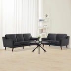 Canapé 3 places en velours avec coussin rembourré de 15 cm pour salon/appartement/bureau