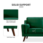 Canapé 3 places en velours avec coussin rembourré de 15 cm pour salon/appartement/bureau