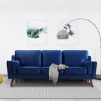 Canapé 3 places en velours avec coussin rembourré de 15 cm pour salon/appartement/bureau