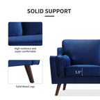 Canapé 3 places en velours avec coussin rembourré de 15 cm pour salon/appartement/bureau