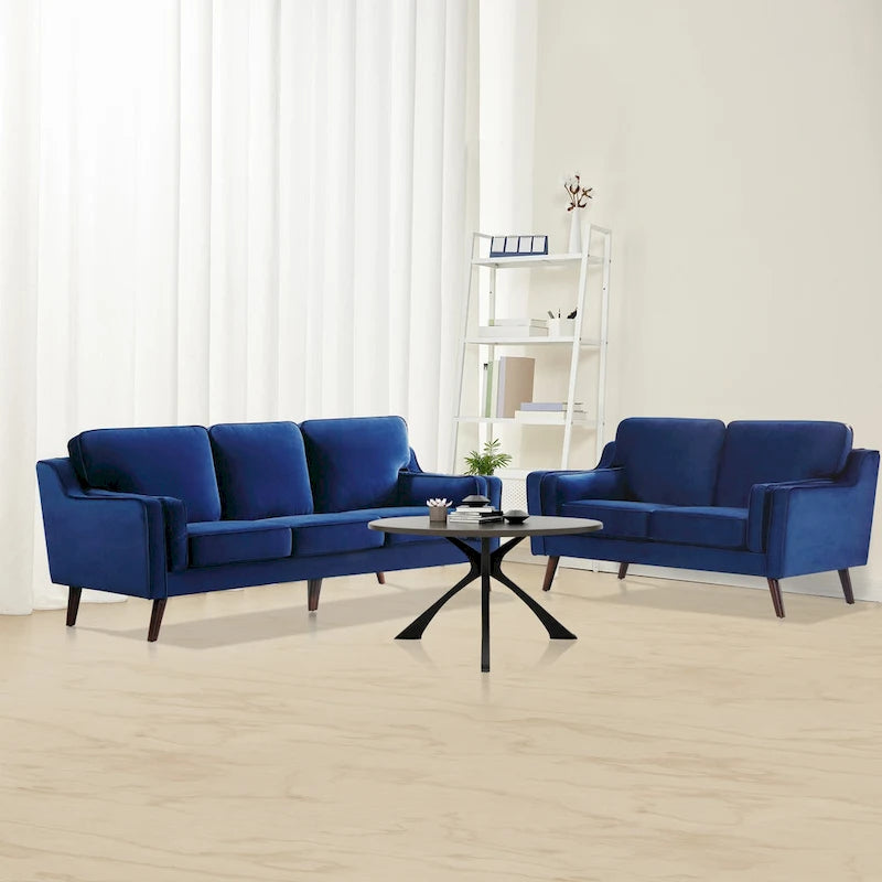 Canapé 3 places en velours avec coussin rembourré de 15 cm pour salon/appartement/bureau